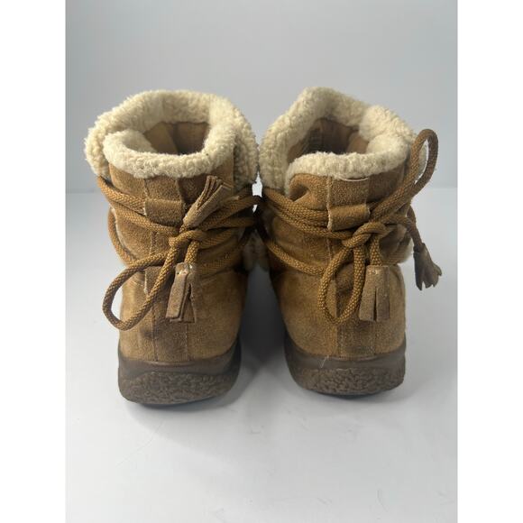 Earth Spirit Paula II Brown Suede Faux Fur Tie Ankle Comfort Snow Boots 7.5 - Picture 6 of 10
